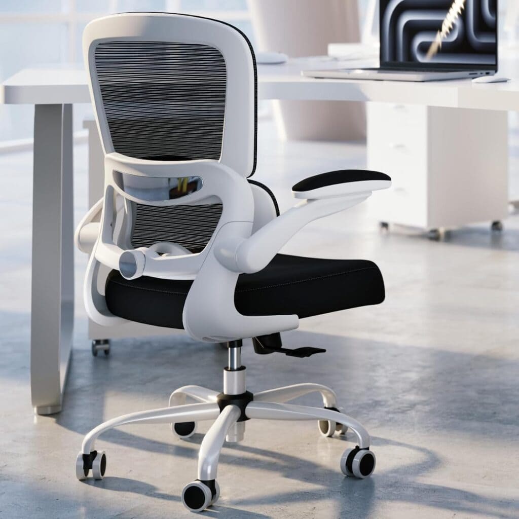 TRALT Office Chair-White+black