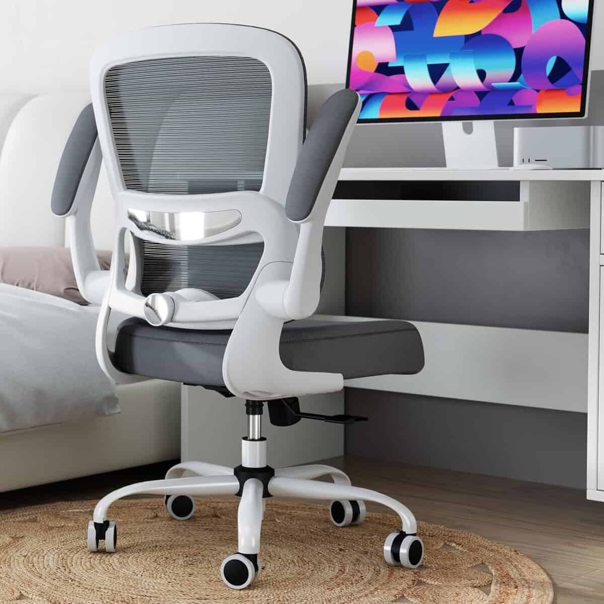 TRALT Office Chair-White+black