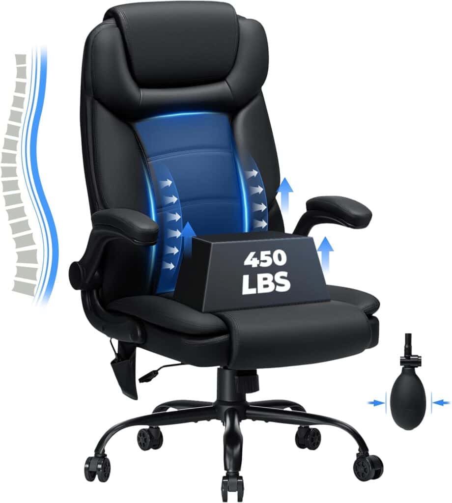 Executive Office Chair Big and Tall 450lbs-Black