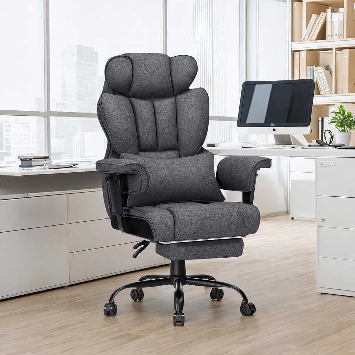 Executive Office Chair Big and Tall-Dark Gray