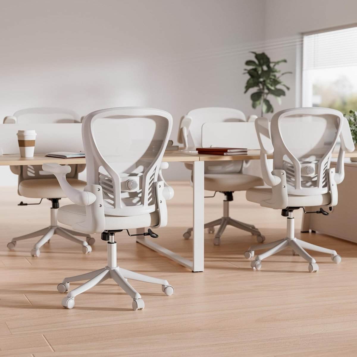 GYI Computer Desk Chair-All White