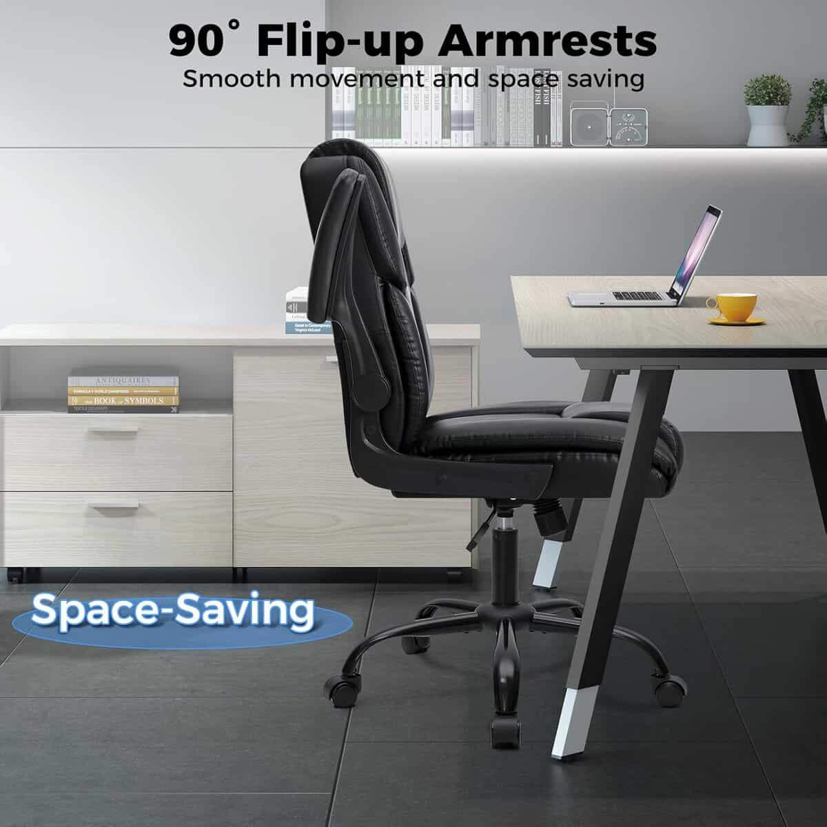 HOFFREE Leather Office Chair for Home & Office
