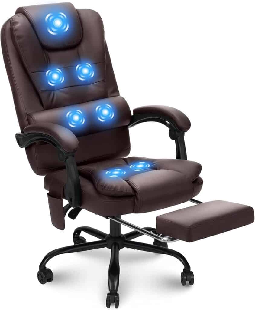 HOFFREE Massage Office Chair-Brown