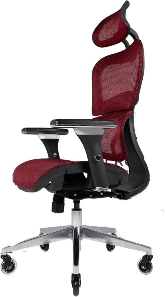Nouhaus Ergo3D Ergonomic Office Chair-Burgundy